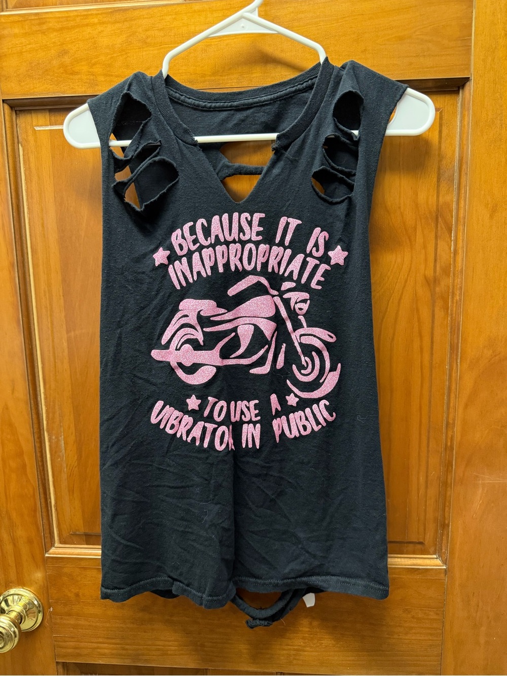 Black & Pink Graphic Muscle Tank Top - Kids Shirt